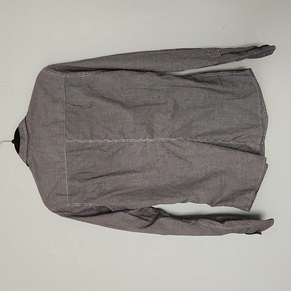 Frank & Eileen Barry Check Crinkle Long Sleeve Button Up Black sz  Large - Picture 3 of 7